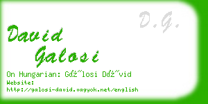 david galosi business card